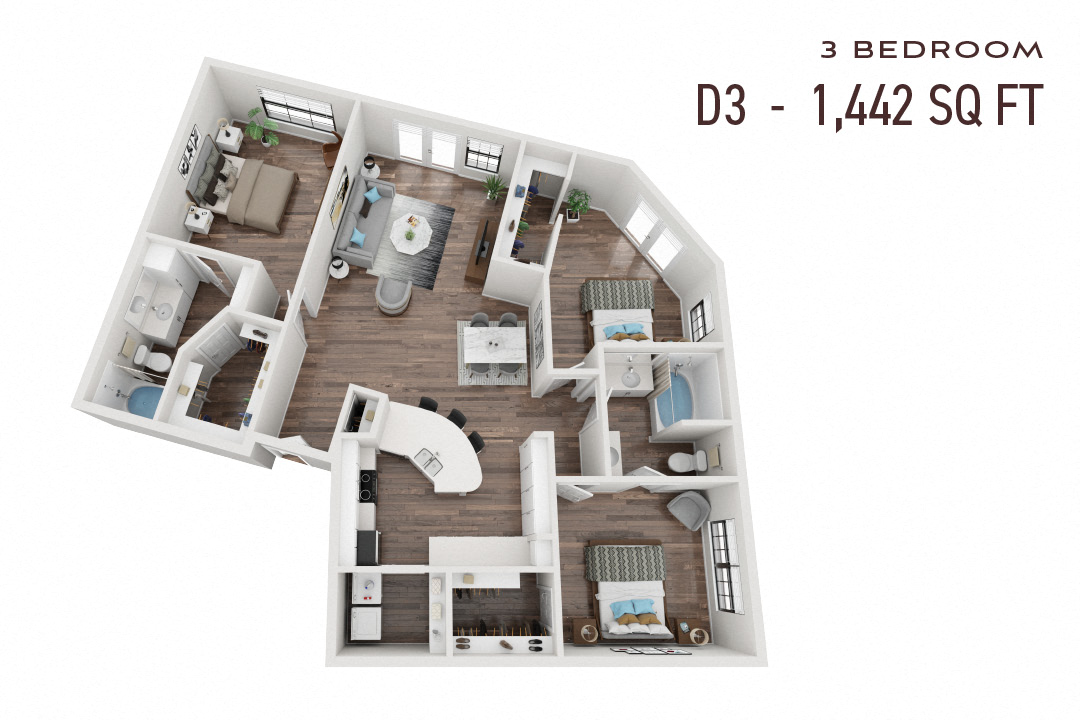 Commons Park West Three Bedroom D3